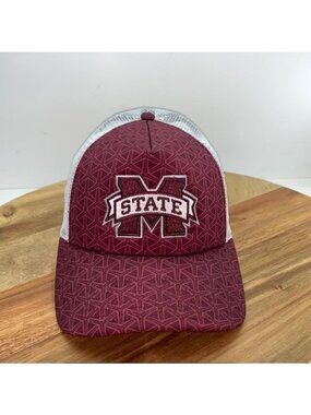 Mississippi State Bulldogs SEC Adidas 5-Panel Trucker Mesh Snapback Hat Cap